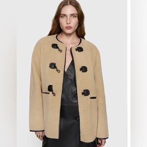 NEW Rebecca Minkoff Shearling Toggle Jacket Size XL NWT